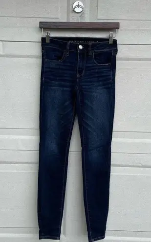 American Eagle  Jeans Jegging Blue Denim Next Level Stretch 2 Long