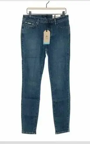 prAna NWT  Sienna Stretch Cotton Skinny Jeans Mid Rise 8 / 29 P True Blue #3231