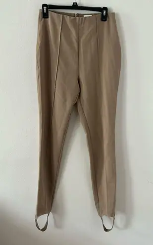 Song of Style Taupe Nude Pintuck seam Laurette Pants Size Medium Tan