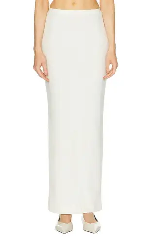 Eterne Emma Maxi Skirt in Cream XLarge New Womens Ribbed Cotton Size XL