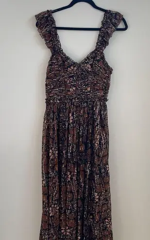 Ulla Johnson  Dark brown metallic Eviaana gown small