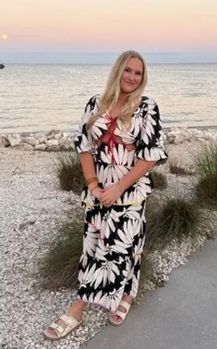 Farm Rio Cut Out Maxi Dress