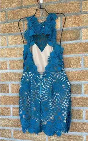 Saylor Free People X Teal Presley Lace Mini Dress medium