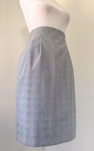 Vintage ‘90s New York Clothing Co. Black & White Plaid Houndstooth Skirt Size 10