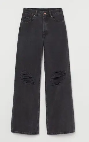 H&M Black Wide Leg Jeans
