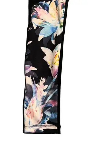 Jo And Jax  Women’s XXS 00 Adult Leggings Black Floral Thick Elastic Waist Band