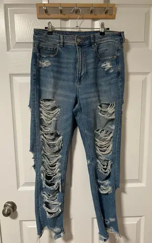 American Eagle Ripped Stretch Mom Jeans