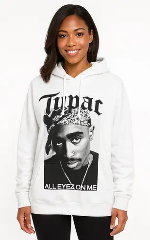 2pac Tupac All Eyes On Me Hoodie White Size XS