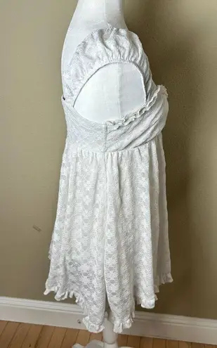 Wild Fable White Lace Lined Mini Dress Size Small