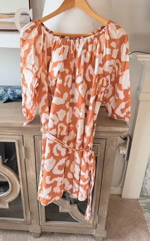 Elizabeth and James Uptown Dayglow Cotton Long Sleeved Dress Size Medium