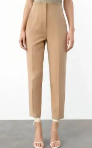 ZARA  high waisted dress pants Taupe brown color size XL