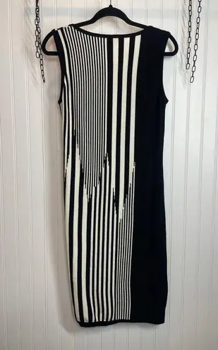 Carmen Marc Valvo Dress Womens Knit Sweater Sheath Sleeveless Modern Size S