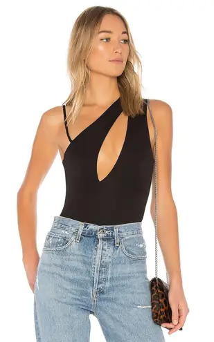 Revolve H:ours asymmetric black bodysuit