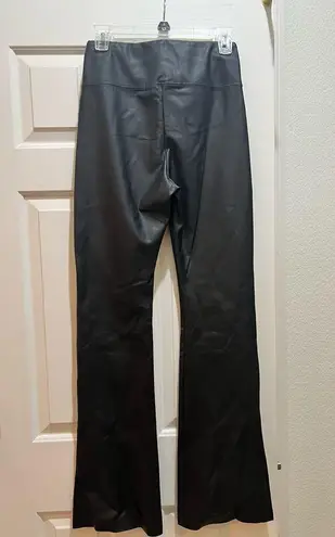 NWOT Enza Costa soft matte Vegan Leather boot cut pants, Size 2 Black