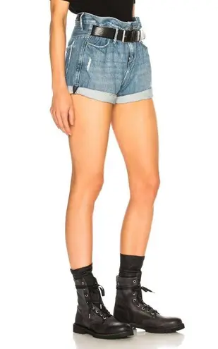 RTA Pierce Belted Denim Short Clean Blue Womens Size 26
