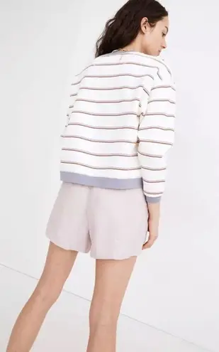 Madewell  (Re)Sourced cotton swing sweatshirt in purple stripe