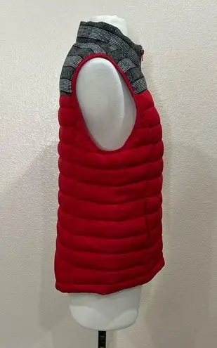 Ruff Hewn Plaid Red Puffer Vest Small