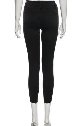 Frame  Black High-Rise Cropped Skinny Leg Jeans, US23