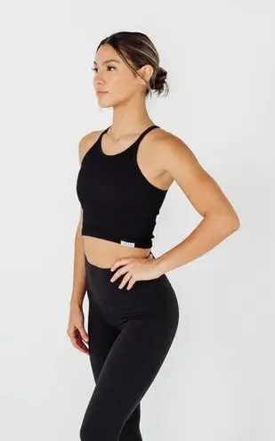 ACTA NWT  Seamless Ribbed Tank Bra Black Size XS