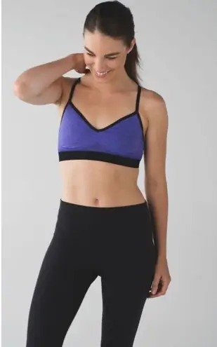 Lululemon  Hold Your Om Bra II Heathered Iris Flower Size XXS