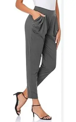 Sevego Gray Soft Harem Stretchy Jogger Lounge Pants Slouchy Pockets Size XL