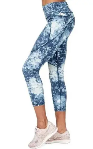 Sweaty Betty  the Power 7/8 Leggings Running Tight in Blue Multi Toe Dye Size XS