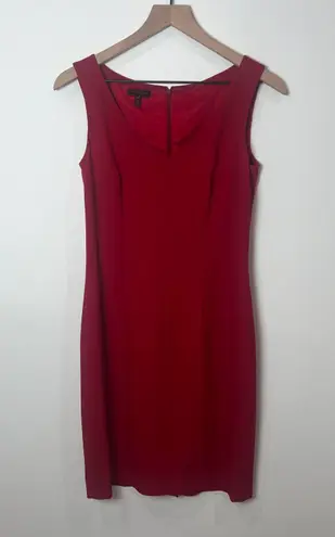 Escada Red Sleeveless Sheath Dress