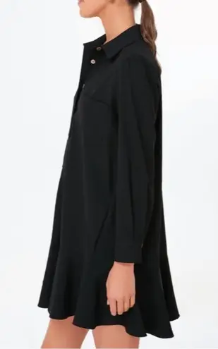 Tuckernuck Pomander Place Black Crepe Callahan Shirt Dress Women’s Size Large