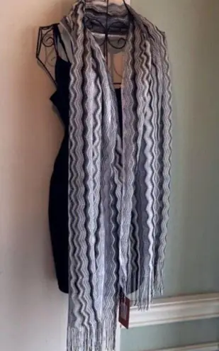 Missoni grey zigzag scarf