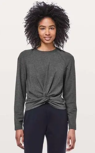 Lululemon  Tuck & Gather Pullover Sweatshirt Heathered Mod Black Size 8,10?