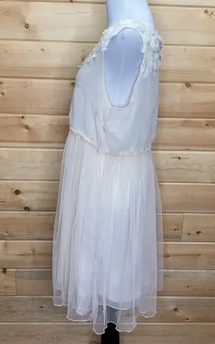 Pretty Angel Tulle Antique Off White Dress LG NWT