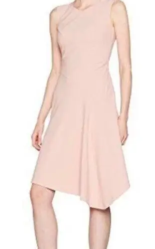 LK Bennett Dr Lenny Rose Sleeveless Asymmetric Hem Knee Length Dress Size 6