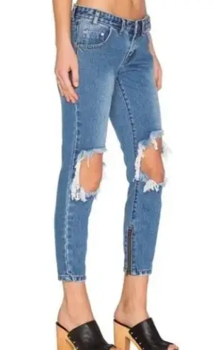 One Teaspoon Freebirds Pacifica Low-rise Busted Knees Jeans