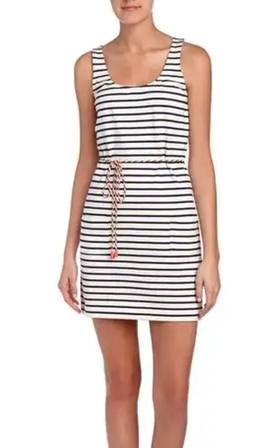 Shoreline Boden Coral & White Striped Tie Waist Tank Dress