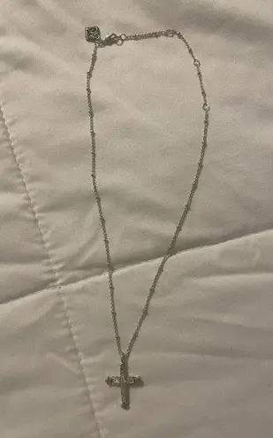 Authentic Virgins Saints & Angles (VSA) Silver Crystal Cross Necklace