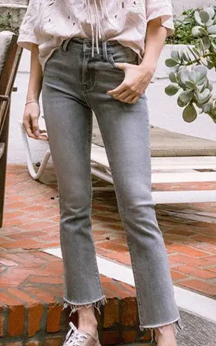 Vervet Gray High Rise Flare Jeans