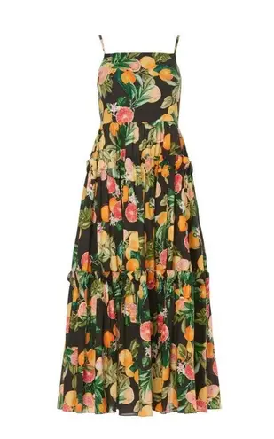 RTR Sz small s Cara Cara New York Harbour Island Dress oranges grapefruit fruit Yellow