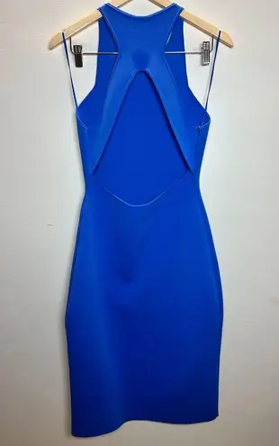 A.L.C. Women's Size L Blue Cross Back Sleeveless Midi Dress EUC
