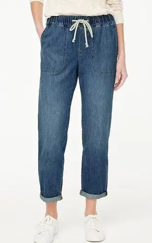 NWOT J.Crew Denim Drawstring Pants Size 35 Blue
