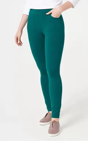 Susan Graver Weekend Regular Premium Stretch Ankle Leggings Rich Mallard XL P