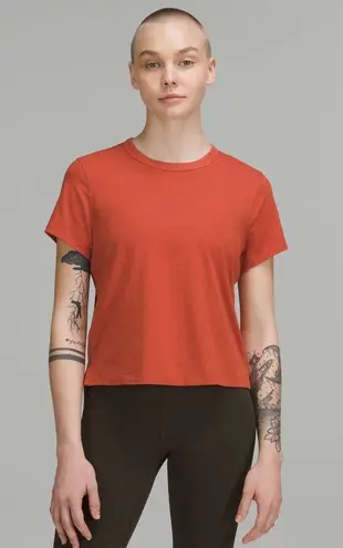 Lululemon Classic Cotton Blend Tee In Red Rock