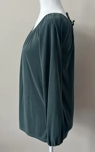 Green Envelope Boho Long Sleeve Blouse Sage Green Size XS Loose Fit