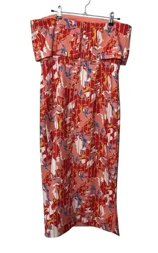 C/MEO COLLECTIVE Strapless Midi Dress Women’s Size L Abstract Multicolor Printed - Image 7