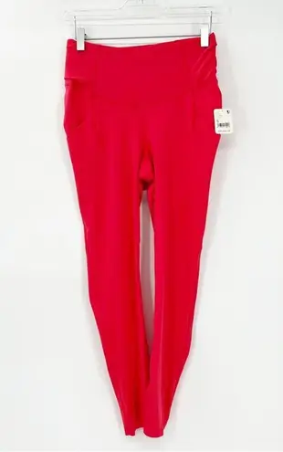 Free People NWT  Set the Pace High Waist Leggings S Red