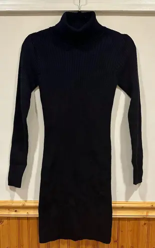 Abbeline Black Women's Turtleneck Wool Long Sleeve Slim Fit Mini Dress New