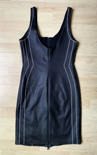 Koral Activewear scuba neoprene athleisure front zip mini dress size S small