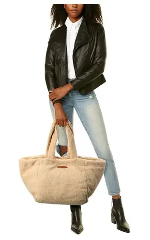 POOLSIDE THE SLOUCHY TEDDY TOTE Cream HTF Sherpa Large Purse