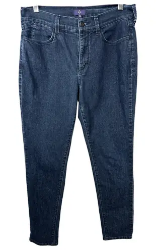 NYDJ Size 10 Jeans Dark Wash Mid Rise Slim Straight Denim Not Your Daughters 374
