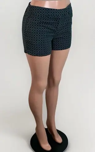 Kenar Shorts Womens Size 4 Blue Green Print Dressy Mid Rise 3.5 Inch w/ Pockets