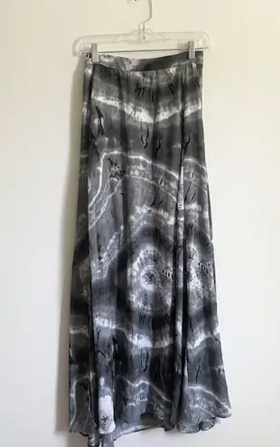 Gypsy Gorgeous Tie Dye Flowing Bohemian  Hippie Festival Slit Maxi Skirt